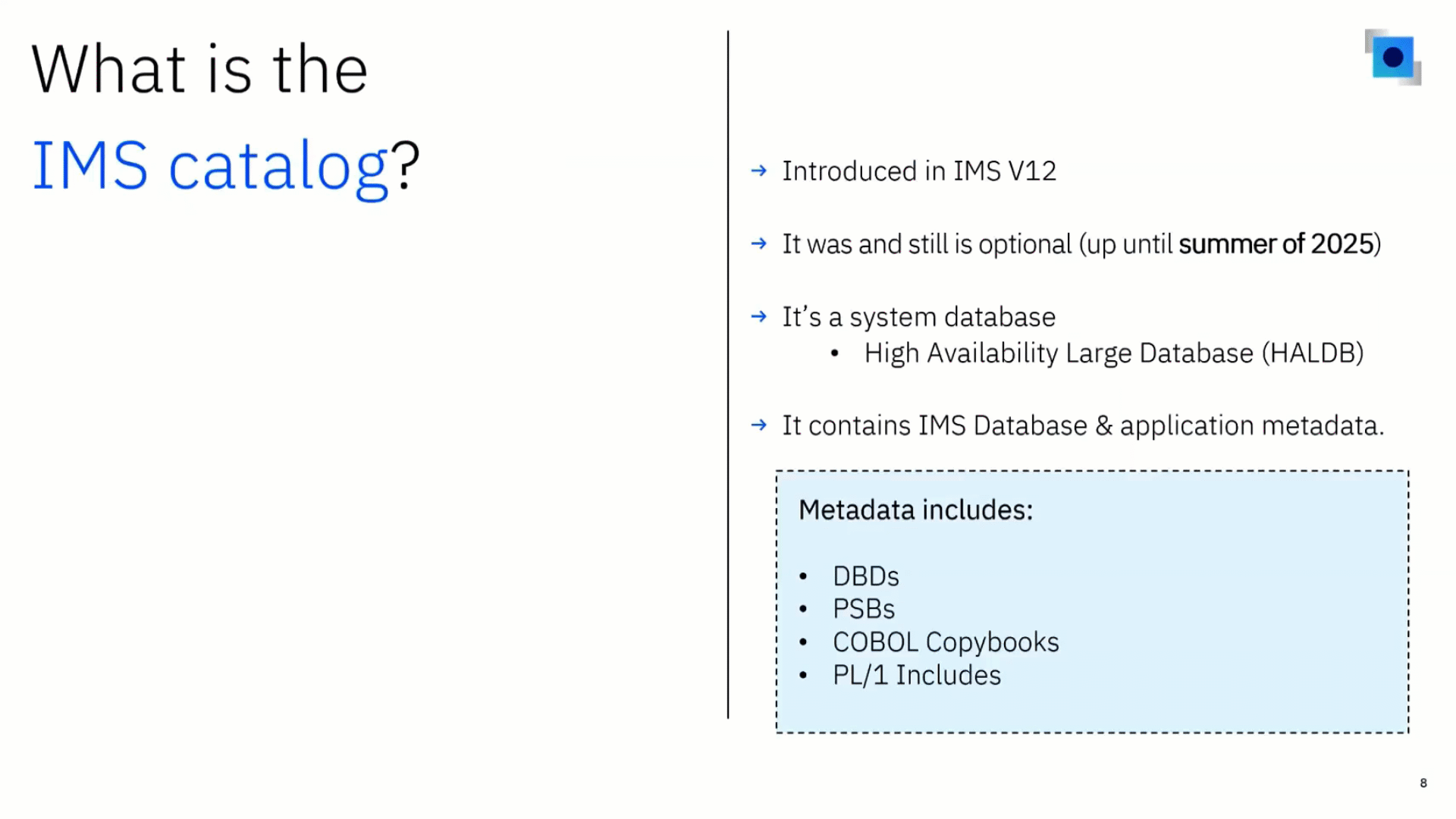 Intro to IMS catalog video preview